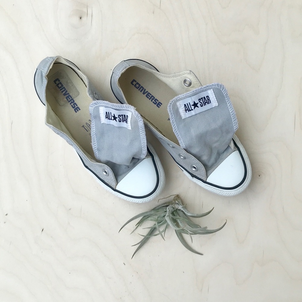 Light Grey Converse Low Tops